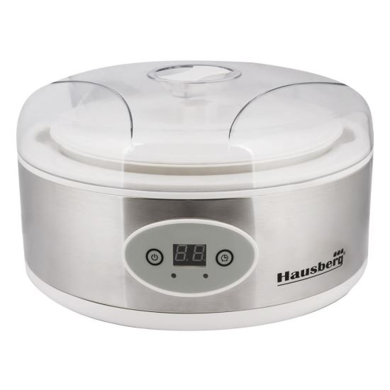 Hausberg HB-2191 joghurtkészítő LED kijelzővel, 7 db 200 ml-es üvegpohár, 50 W