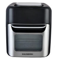 Olajmentes Air Fryer HAUSBERG HB-2370, 12 program, űrtartalom 12L, teljesítmény 1800-2000W, hőmérséklet állítás 80-200°C