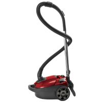 Hausberg HB-2815RS zsákos porszívó, 2200 W, vászon táska, táska űrtartalma 3 l, fekete/piros