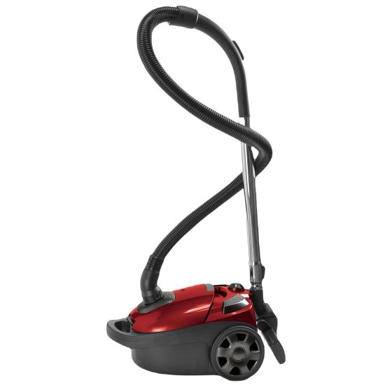 Hausberg HB-2815RS zsákos porszívó, 2200 W, vászon táska, táska űrtartalma 3 l, fekete/piros