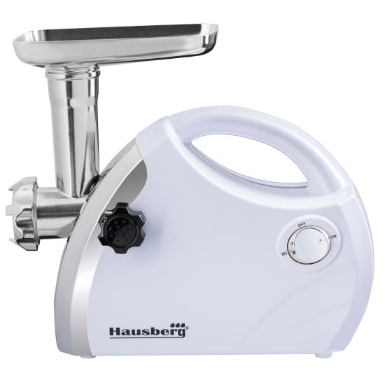 Húsdaráló Hausberg HB-3430AB, Rozsdamentes acél, 1800 W, rézmotor, Fehér