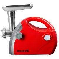 Húsdaráló Hausberg HB-3430RS, Rozsdamentes acél, 1800 W, Réz motor, Piros