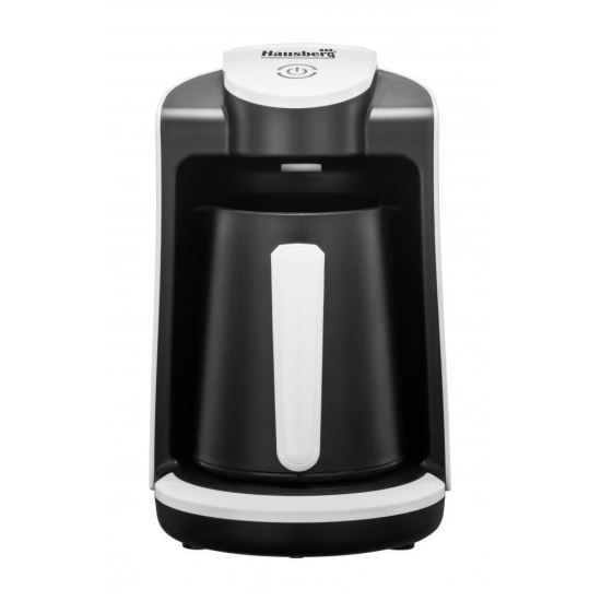 Hausberg HB-3800AB török kávéfőző, 1 tartály, 400 W, hang- és fényjelző, fehér/fekete