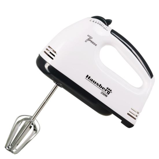 Kézi mixer, Hausberg HB-4112, Fekete, 250 W, 7 sebesség