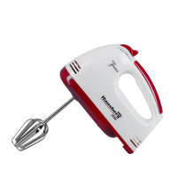 Kézi mixer, Hausberg HB-4112RS, fehér/piros, 250 W, 7 sebesség