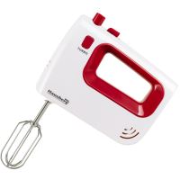 Hausberg HB-4120RS kézi mixer, 300 W, 5 sebesség, Turbó funkció, Drótok és fém kampók, piros/fehér