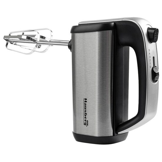 HAUSBERG HB-4201NG Kézi mixer, 5 sebességes, Réz motor, 250W-400W, Rozsdamentes ház, Fekete