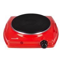 Elektromos főzőlap Hausberg HB-519RS, Piros, 1 égős, Teljesítmény 1500W, Termosztát