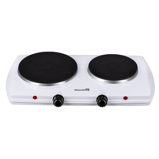 Elektromos főzőlap Hausberg HB-520AB, 2500W, 2db hőmérséklet gombbal, fehér