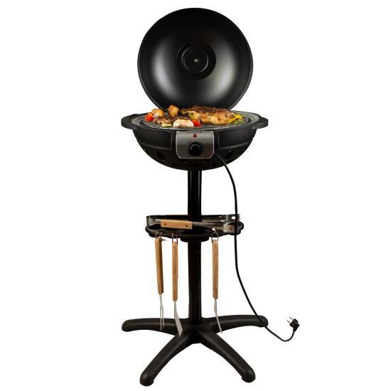 Elektromos grill HAUSBERG HB-540, 1600 W, Fekete
