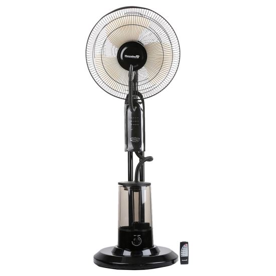 Ventilátor vízpermettel és párásítással Hausberg HB5600NG, 90W, 300 ml/h, 3 sebesség, időzítő, távirányító, fekete
