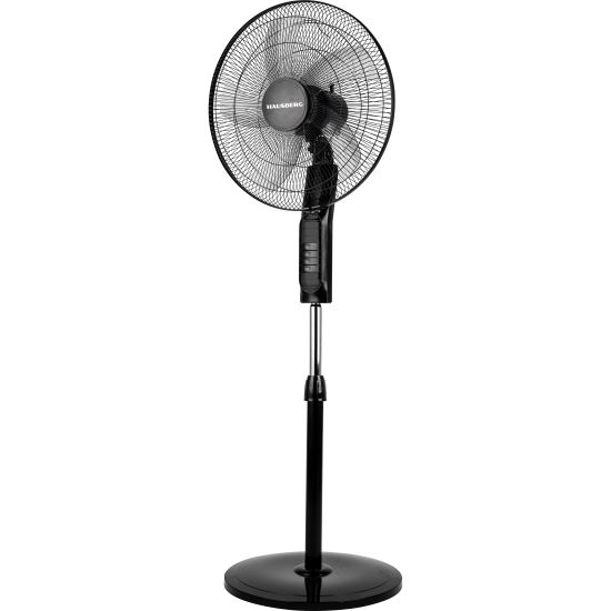 Hausberg HB-5850NG ventilátor, 60 W, 3 sebesség, átmérő 42 cm, oszcillációs funkció 90 fok jobb-bal, állítható magasság, légcsavarok száma 5, csendes működés és erős légáramlás, fekete