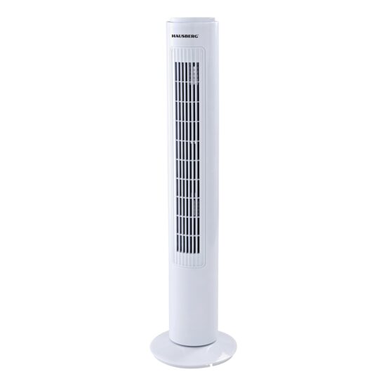 Hausberg HB-5950AB toronyventilátor, 60 W, távirányítóval, 3 üzemmód, kikapcsolási időzítő, 3 fokozat, fehér
