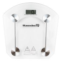 Elektronikus személymérleg Hausberg HB-6001C, átlátszó üveglappal, maximum 150 kg