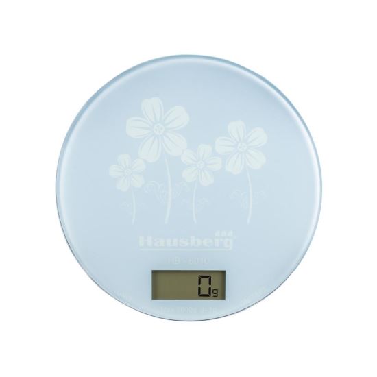 Konyhai mérleg Hausberg HB-6010AB, 5kg Country funkció, Automata leállás, Kék