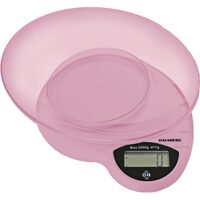 Hausberg HB-6015RZ konyhai mérleg, 5 kg, műanyag tállal, rózsaszín