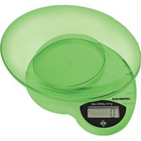 Hausberg HB-6015VR konyhai mérleg, 5 kg, műanyag tálkával, zöld