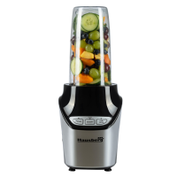 Turmixgép 2 az 1-ben, teljesítmény 1000 W, Hausberg HB7705NG, tápelszívó, 8 darab, fekete