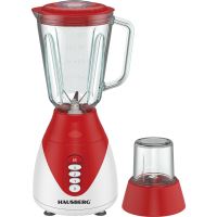 Turmixgép Hausberg HB-7760RS, 300 W, 1,5 liter, 3 sebesség, impulzus funkció, jégtörő, 4 kivehető penge, piros
