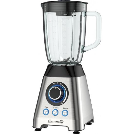 Turmixgép, Hausberg HB-7764, két sebesség impulzusokkal, üvegedény 1,8 l, 1200 W