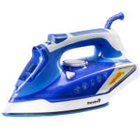 Vasaló Hausberg HB-7880BL, 2300 W, Kerámia bevonattal ellátott vasalótalp, 400 ml-es víztartály, Fehér/Kék
