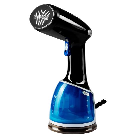 Függőleges vasaló, Hausberg HB-7900NG, 1600 W, kivehető tartály 220 ml, fekete/kék