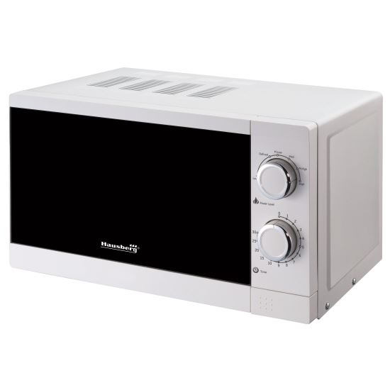 Mikrohullámú sütő Hausberg HB8005AB, 20 l, 700 W, Mechanikus, Fehér