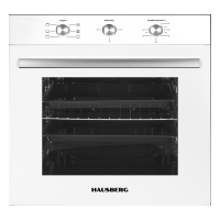 Beépíthető sütő Hausberg HB-8053AB, elektromos, Teljesítmény 2225 W, 71 l, 6 funkciós, Szellőztetés, Időzítő, A osztály, Fehér