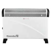 Elektromos konvektor Hausberg HB 8201, 2000 W, 3 teljesítményfokozat, állítható termosztát, turbó funkció