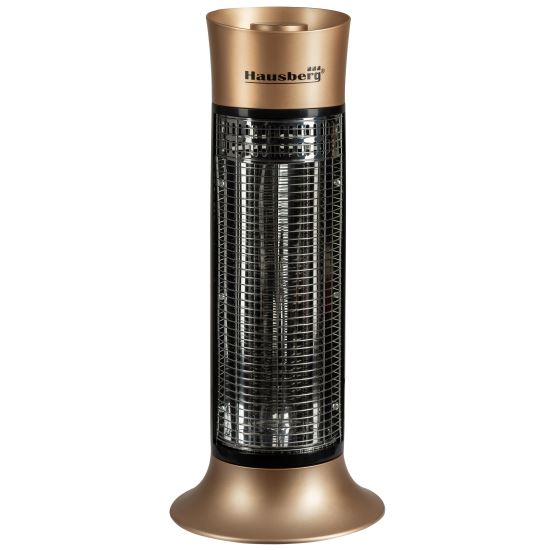 Hausberg HB-8750AU szénszálas elektromos radiátor, 900 W, 2 teljesítményfokozat, kültéri/beltéri, arany