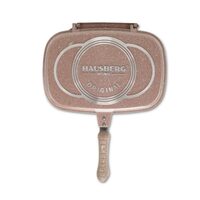 Hausberg HB-H1540PO dupla grillserpenyő, tapadásmentes belső, 36 cm, márvány, narancs