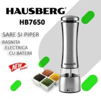 Só/bors daráló Hausberg HB-H7650, Elektromos, rozsdamentes acél ház 22 cm