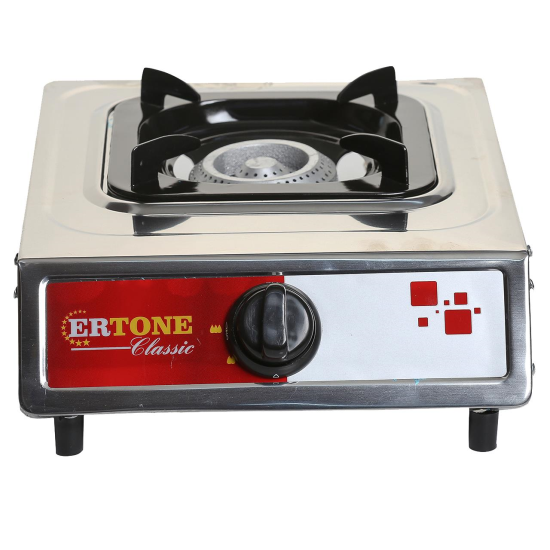 Minigas Ertone MN201, 1 égő, Automata gyújtás, Inox