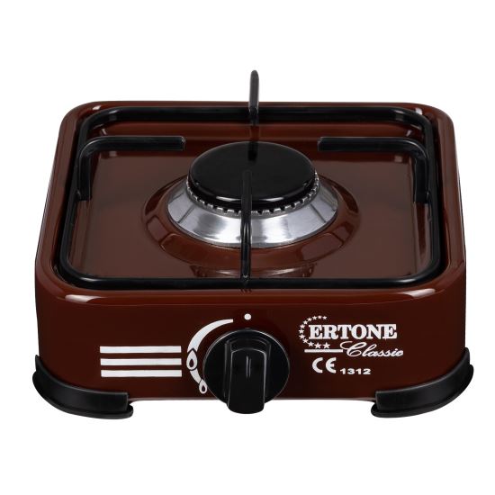 Zománcozott mini gáz, Ertone MN206M, , 1 égős, automata gyújtású, barna