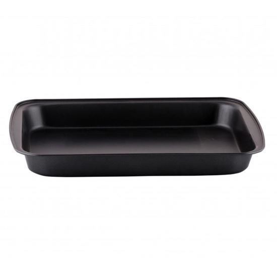 Téglalap alakú tepsi, Ertone ERT-MN 563B, tapadásmentes, 35,5x24x4 cm, fekete