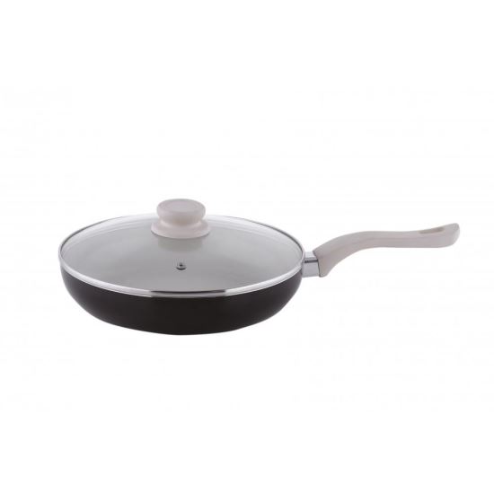 Ertone MN-822 kerámia serpenyő, 22 cm, üveg fedővel