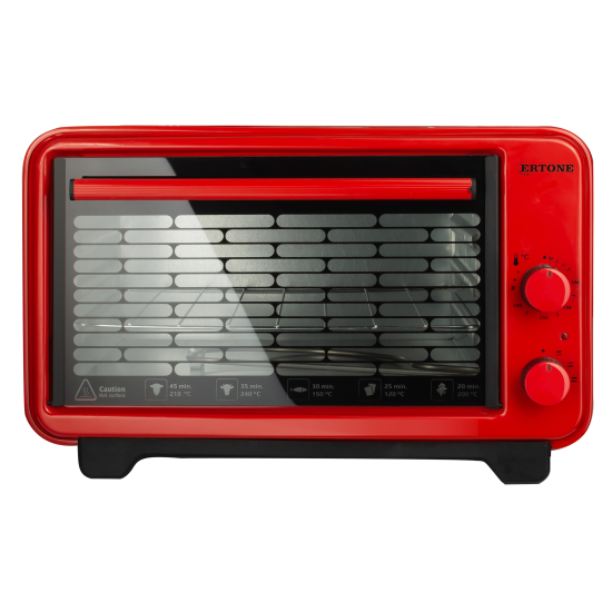 Elektromos sütő Ertone MN9135RS, 36L, 1420W, Állítható magasságú, 2 tepsi, piros