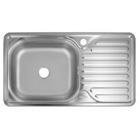 Konyhai mosogató Freddo ERT-SN 8002S, Bal tál, Rozsdamentes acél, 76x42cm