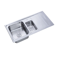 Freddo SN9012S mosogató, 2 bal oldali tál, Vízkőmentes, Rozsdamentes acél, 97*50cm