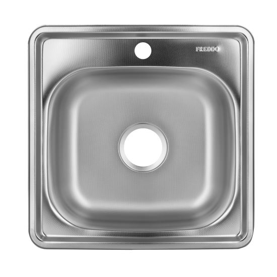 Konyhai mosogató Freddo ERT-SN 9028, Rozsdamentes acél, 51x51cm