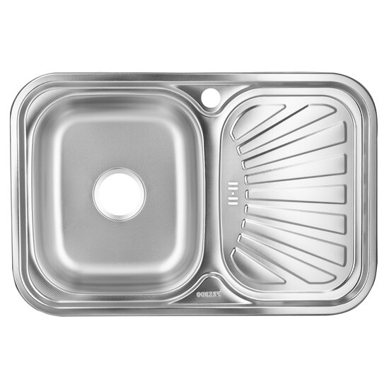 Sanitec SN9030S mosogató, munkalaphoz 75 x 49 cm bal, vízkőmentes, rozsdamentes acél
