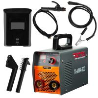 Intelligens hegesztőgép Tatta TA-MMA-300, önteszt indításkor, elnyelt teljesítmény 9,5 kVA, hatásfok 85%, elektróda 1,6-4,0 mm, tartozékokkal