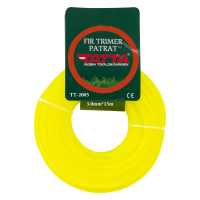Nylon szögletes drót TATTA TT-2005 trimmerhez, vastagsága 3,0 mm, hossza 15 m