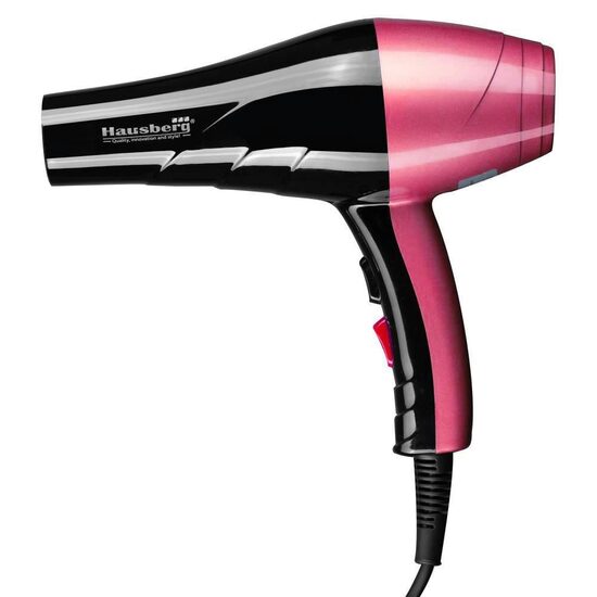 Hajszárító Hausberg HB-26RS, Teljesítmény 2000W, 2 sebességi fokozat, Fekete-Rózsaszín