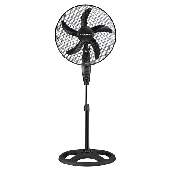 HAUSBERG HB-5860NG lábventilátor, 55W, 3 sebesség, átmérő 46 cm, időzítő, fekete