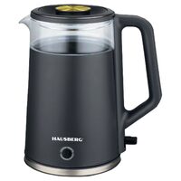 HAUSBERG HB-3619NG vízforraló, 1800W, űrtartalom 1,8L, Kiszáradásgátló, Automatikus kikapcsolás, Anyaga üveg + műanyag Fekete
