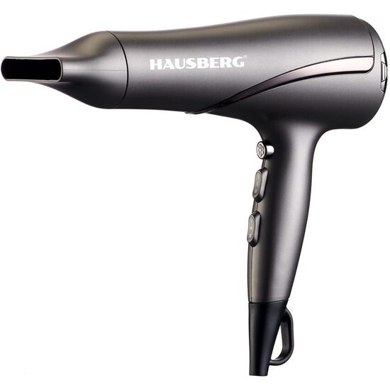 Hajszárító HAUSBERG HB-24GR, 1800 W - 2200 W, 2 sebesség, 3 hőmérséklet beállítás, gyors szárítási funkció, szürke