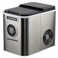 HAUSBERG HB-6020 jégkészítő, vizestálka űrtartalom 2,2 liter, jégkocka gyártás 12 kg / 24 óra, tárolási kapacitás 0,8 kg, kockaméret választási lehetőség, ezüst