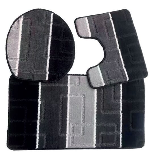 FÜRDŐSZOBAI SZŐNYEG SZETT 3 DB HB-H436GR