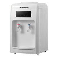 Hausberg HB-6026AB vízadagoló, fűtési teljesítmény 550 W, hűtési teljesítmény 80 W, LED-es jelzőfények hideg-meleg vízhez, automata termosztát, fehér